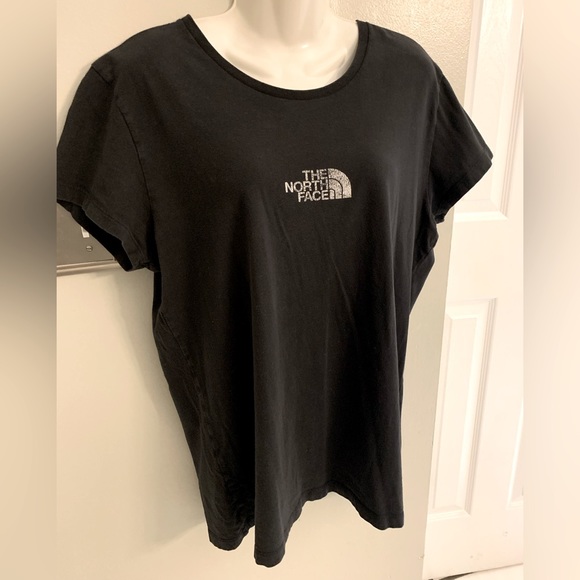 The North Face Women's Relaxed Fit charcoal black cotton T-Shirt Top Women’s XL - Picture 3 of 7